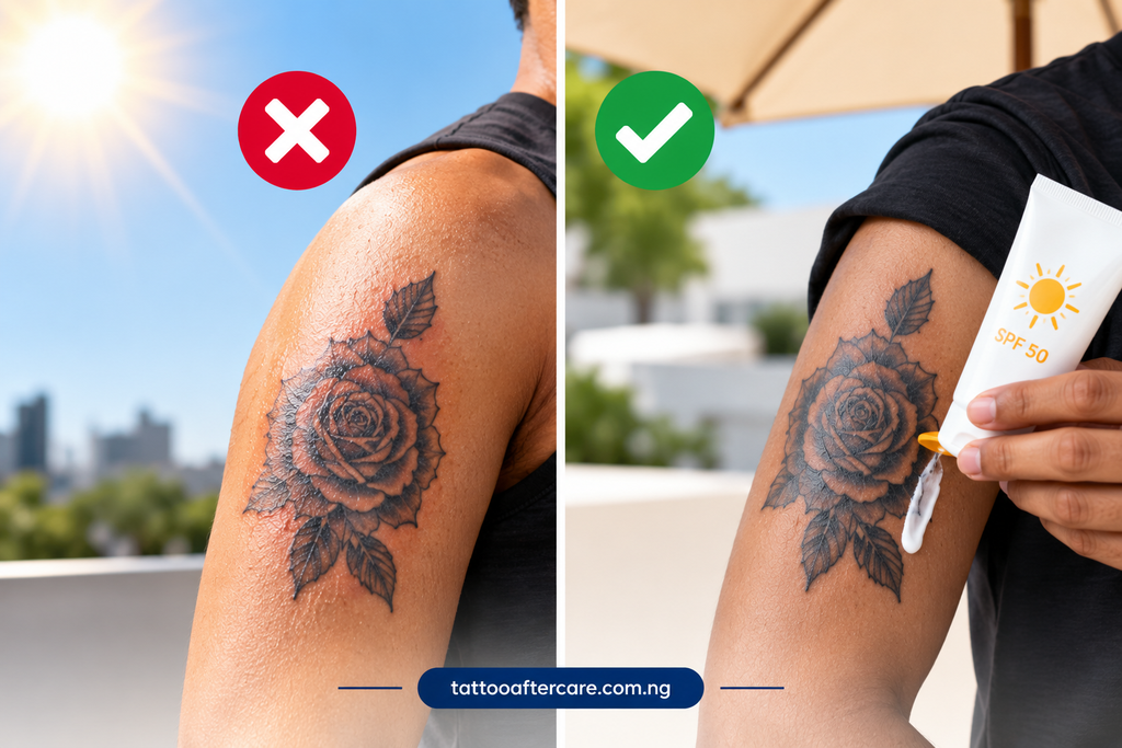 Image showing Keep Your Fresh Tattoo Away From Excessive Sun Exposure