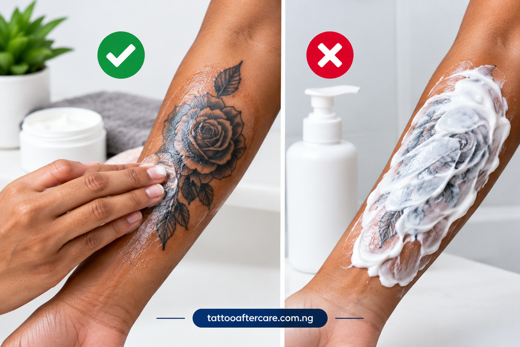 Image illustration how to Moisturize Your Tattoo Without Drowning It in Lotion