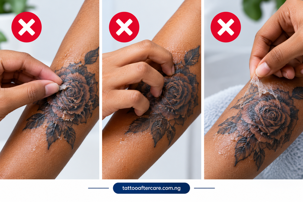 Image showing Never Pick, Scratch or Peel Your Healing Tattoo. One 7 Tips for Proper Healing of Your New Tattoo