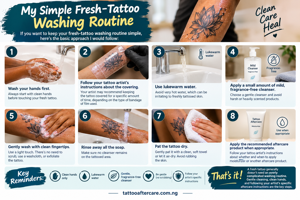 Image showing My Simple Fresh-Tattoo Washing Routine